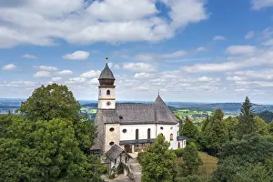 Deutschland Drucke: Wallfahrtskirche Maria Eck, Chiemgau