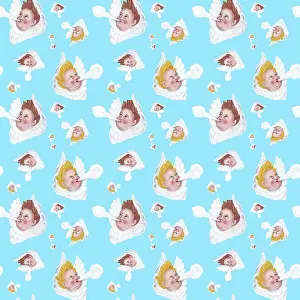 Empty Deserted Landscape Photo Drucke: Wallpaper, gift wrap, seamless pattern