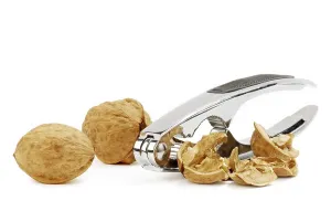 Healthy Breakfast Meal Ideas Drucke: Walnuts with cracker on the white