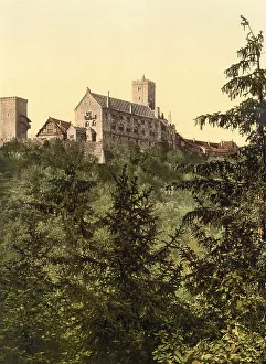 Historic Castle Europe Drucke: The Wartburg in Eisenach, Thuringia, c