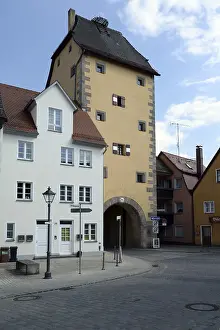 Old Town Architecture Germany Drucke: Wassertor, Hersbruck, Pegnitz Valley