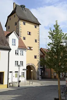 Old Town Architecture Germany Drucke: Wassertor, Hersbruck, Pegnitz Valley