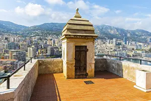 Western Europe Buildings Drucke: Watchtower in the Principality of Monaco