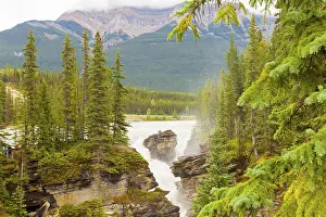Canadian Landscape Photography Drucke: Waterfall Alberta West Canada
