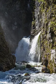 Austria Waterfall Drucke: Waterfall Dachserfall, Abtenau