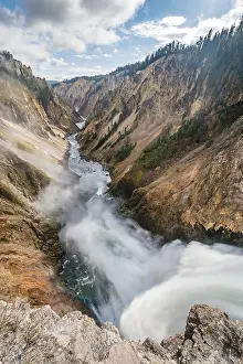 Usa Waterfalls Drucke: Waterfall, Lower Yellowstone Falls