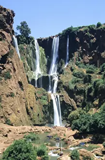 North Africa Landscapes Drucke: Waterfall in Morocco
