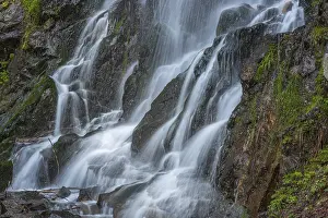 Springtime Landscape Photo Drucke: Waterfall on a mountain stream in spring