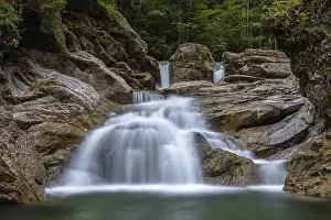 Mountain Torrent Photography Drucke: Waterfall in the Ostertaltobel