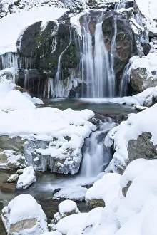 Central Europe Landscape Shot Drucke: Waterfall in the Pollat Gorge