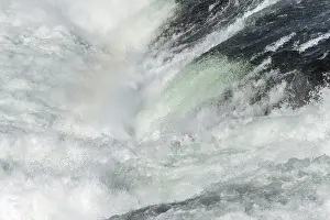 Central Europe Natural Landmark Drucke: Waterfall of Rhine Falls in spring