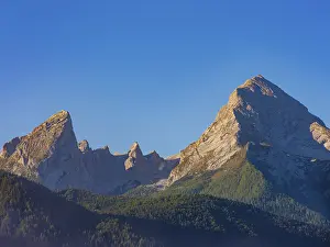 Watzmann Mountain Peak Drucke: Watzmann under a cloudless sky