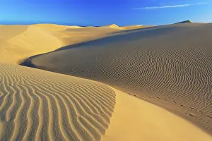 Dry Sand Dune Photography Drucke: Wave pattern, Maspalomas sandy dunes