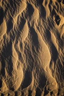 Deserted American Shoreline Drucke: Wave structures in the bright sandy beach