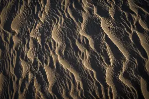 Deserted American Shoreline Drucke: Wave structures in the bright sandy beach