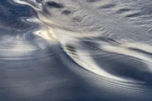 Scandinavian Water Bodies Drucke: Waves in a stream, abstract, Norrbotten
