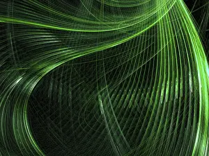 Digitale Kunst Drucke: Wellenförmiger Fraktalhintergrund - abstrakte computer-generierte Bild.