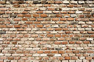 Brick Structure Patterns Drucke: Weathered brick front