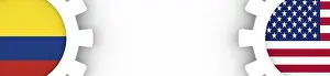 National Flags Cog Wheels Drucke: Web Banner, Header Layout Template