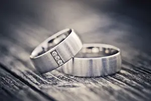 Close Up Studio Photo Drucke: Wedding rings