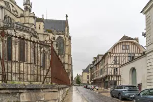 Traditional European Architecture Drucke: Wet impression of Troyes