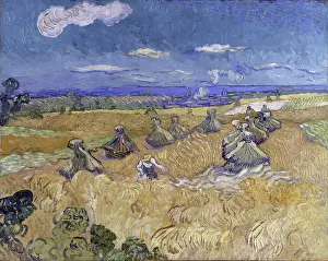 Vincent Van Gogh Artwork Drucke: Wheat Fields with Reaper, Auvers