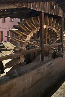 Bavarian Historic Landmarks Drucke: Mill wheel of the grinding mill