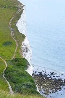 English Channel Coastline Drucke: White cliffs of Dover, hiking trails