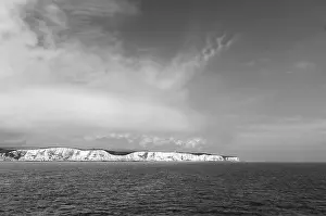British Landscape Photography Drucke: White Cliffs of Dover, seen from the car ferry