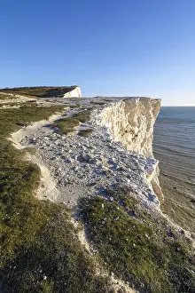 Seaside Landscape Photography Drucke: White Cliffs at Seaford Head