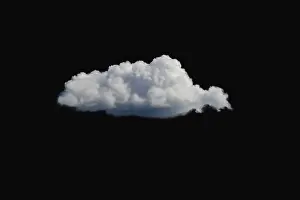 Deserted Overcast Sky Drucke: White Cloud on Black Sky or Background