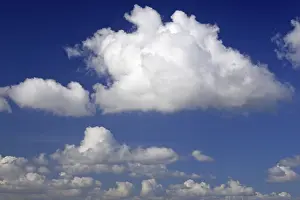 Clear Blue Skies Photo Drucke: White clouds at blue sky
