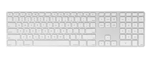 Isolated Computer Keyboard Drucke: White computer keyboard. Isolated on white background