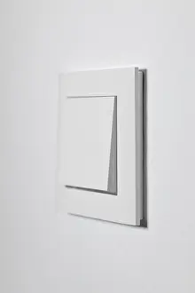 White Wall Decor Drucke: White light switch on a white wall