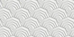 Symmetrical Geometric Shape Drucke: White prism pattern with a 3D depth effect creates an optical illusion of layered geometry