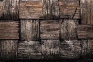 Ornate Studio Shot Drucke: Wicker rough texture backgrounds concept horizontal view