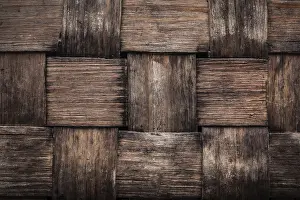 Old Fashioned Decoration Drucke: Wicker vintage pattern backgrounds concept top view