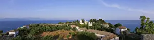 Historic Fortification In Greece Drucke: Wide panorama of the whole complex