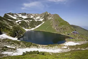 Blue Sky Waterfront Scene Drucke: Wildseeloderhaus at Lake Wildseelodersee