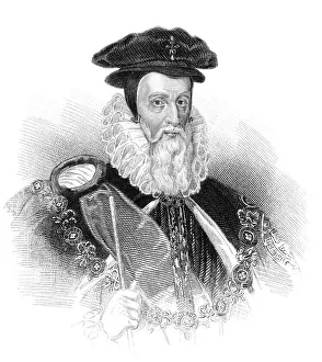 Historic British Politician Drucke: William Cecil, 1. Baron Burghley oder Burleigh