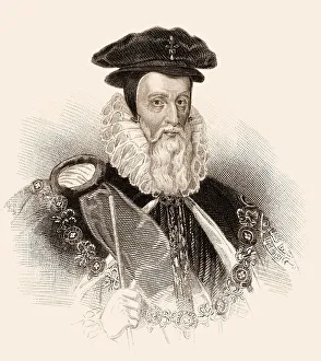 Historic British Politician Drucke: William Cecil, 1. Baron Burghley oder Burleigh