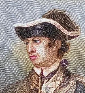US History Illustration Drucke: William Howe, 5th Viscount Howe