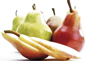 Healthy Eating Still Life Drucke: Williams or Bartlett pears