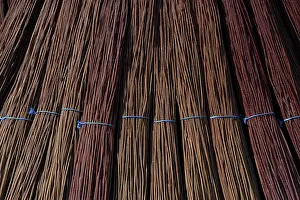 Deciduous Tree Branches Drucke: Willow drying, willow bundles in ring drying