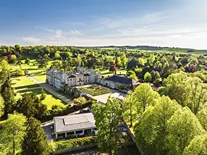 Salisbury Drucke: Wilton House aus einer Drohne, Wilton.