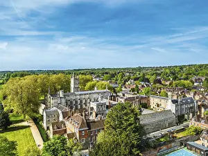 Winchester Cathedral Aerial View Drucke: Winchester Cathedral from a drone