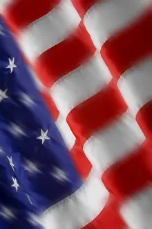 United States National Colors Drucke: A wind blown American Flag