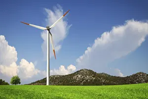 Agricultural Farming Drucke: Wind and green nature