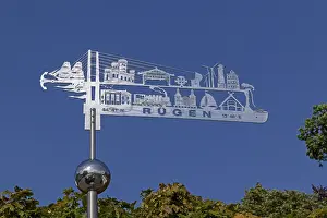 Northern Germany Harbour Drucke: Wind indicator, harbour, Altefahr