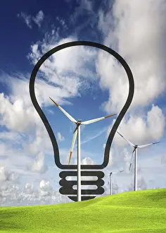 Eco Friendly Energy Source Drucke: Wind power, eco concept